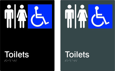 Airlock - Male, Female & Accessible Toilets - Polypropylene - Black / Charcoal