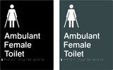Female Ambulant Toilet - Polypropylene - Black / Charcoal