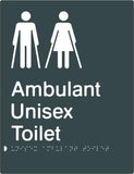 Unisex Ambulant Toilet - Polypropylene - Black / Charcoal