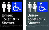 Unisex Accessible Toilet & Shower - Right Hand - Polypropylene - Black / Charcoal