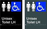 Unisex Accessible Toilet - Left Hand - Polypropylene - Black / Charcoal