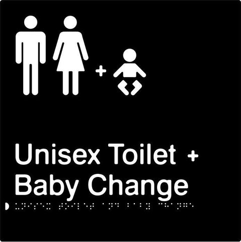 Unisex Toilet & Baby Change - Polypropylene - Black / Charcoal