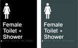 Female Toilet & Shower - Polypropylene - Black / Charcoal