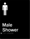 Male Shower - Polypropylene - Black / Charcoal