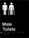Male & Male Ambulant Toilets - Polypropylene - Black / Charcoal