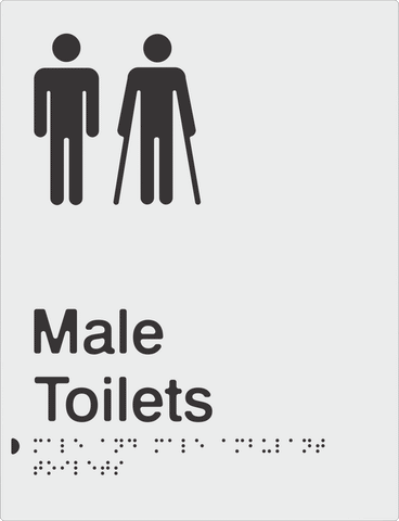 Male Toilets & Male Ambulant Toilets - Moulded - Silver