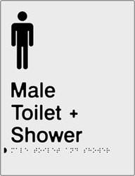 Male Toilet & Shower - Anodised Aluminium