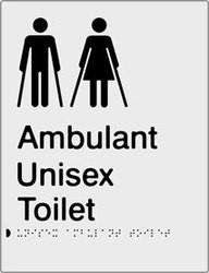 Unisex Ambulant Toilet - Polypropylene - Silver