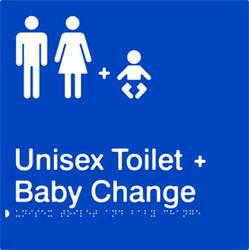 Unisex Toilet & Baby Change - Polypropylene - Blue
